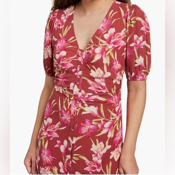 Faherty Floral Button-Down Dress - Picture 3 of 6